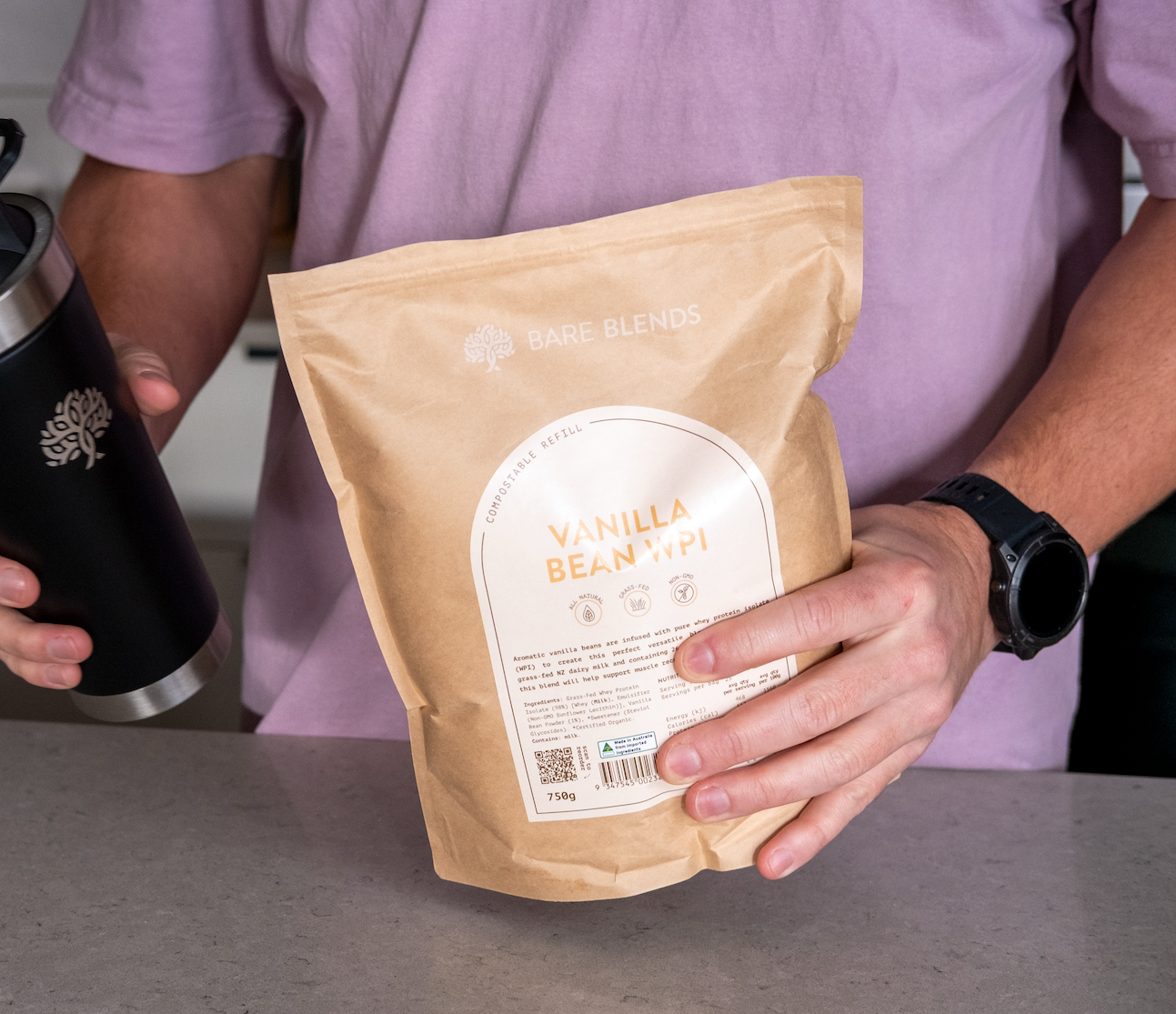 Bare Blends Vanilla Bean WPI pouch